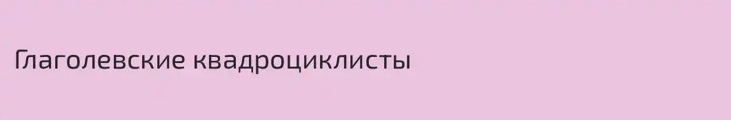 Глаголевские квадроциклисты